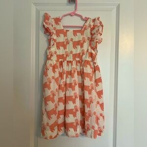 Pink Chicken girls dress with poodles size 7